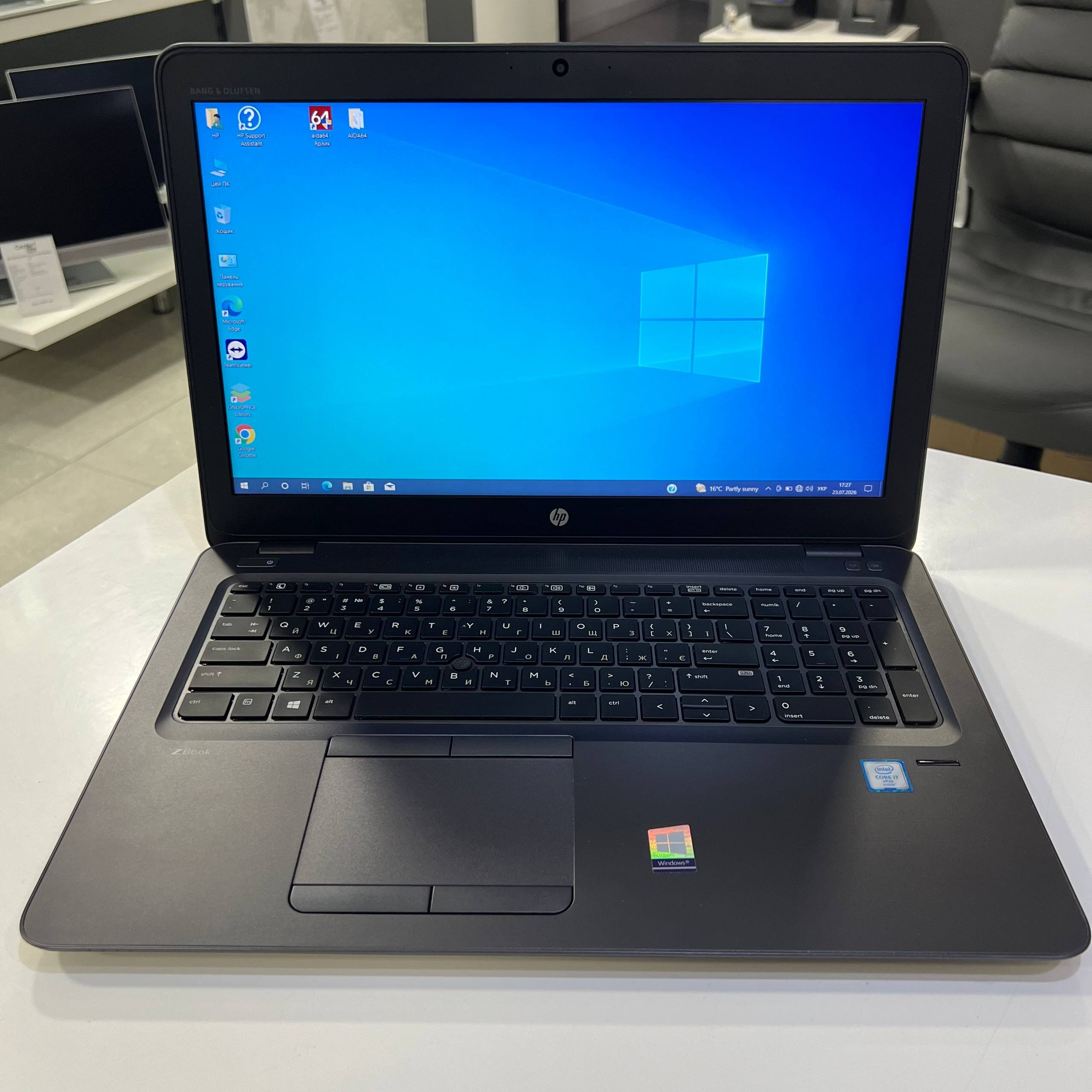 HP ZBook 15U G3 Intel Core i7-6600U//16Gb/240Gb SSD/Win10 (вживаний)