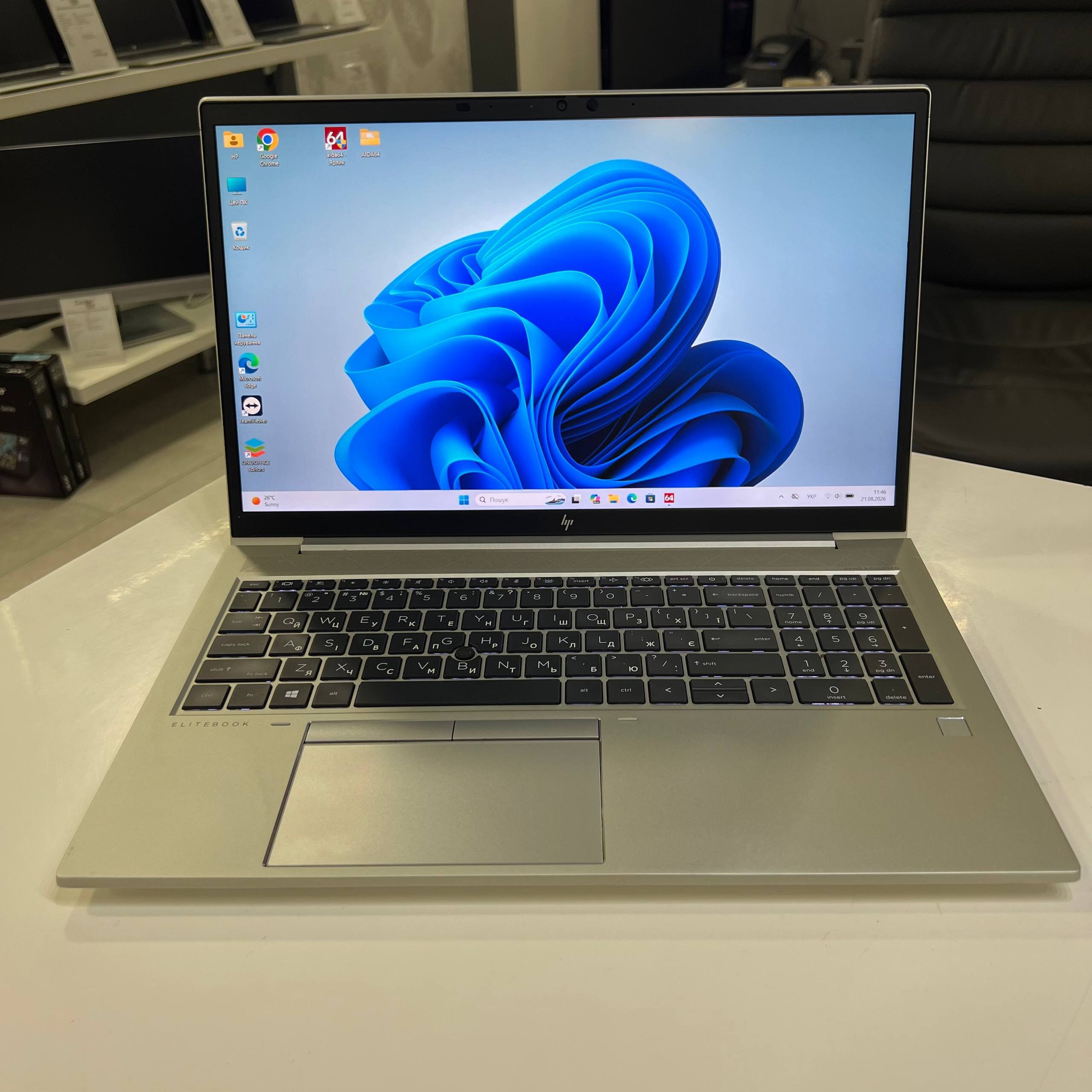 HP ELITEBOOK 855 G8 Ryzen 5 PRO 5650U/16Gb/256Gb SSD/Win11 (вживаний)