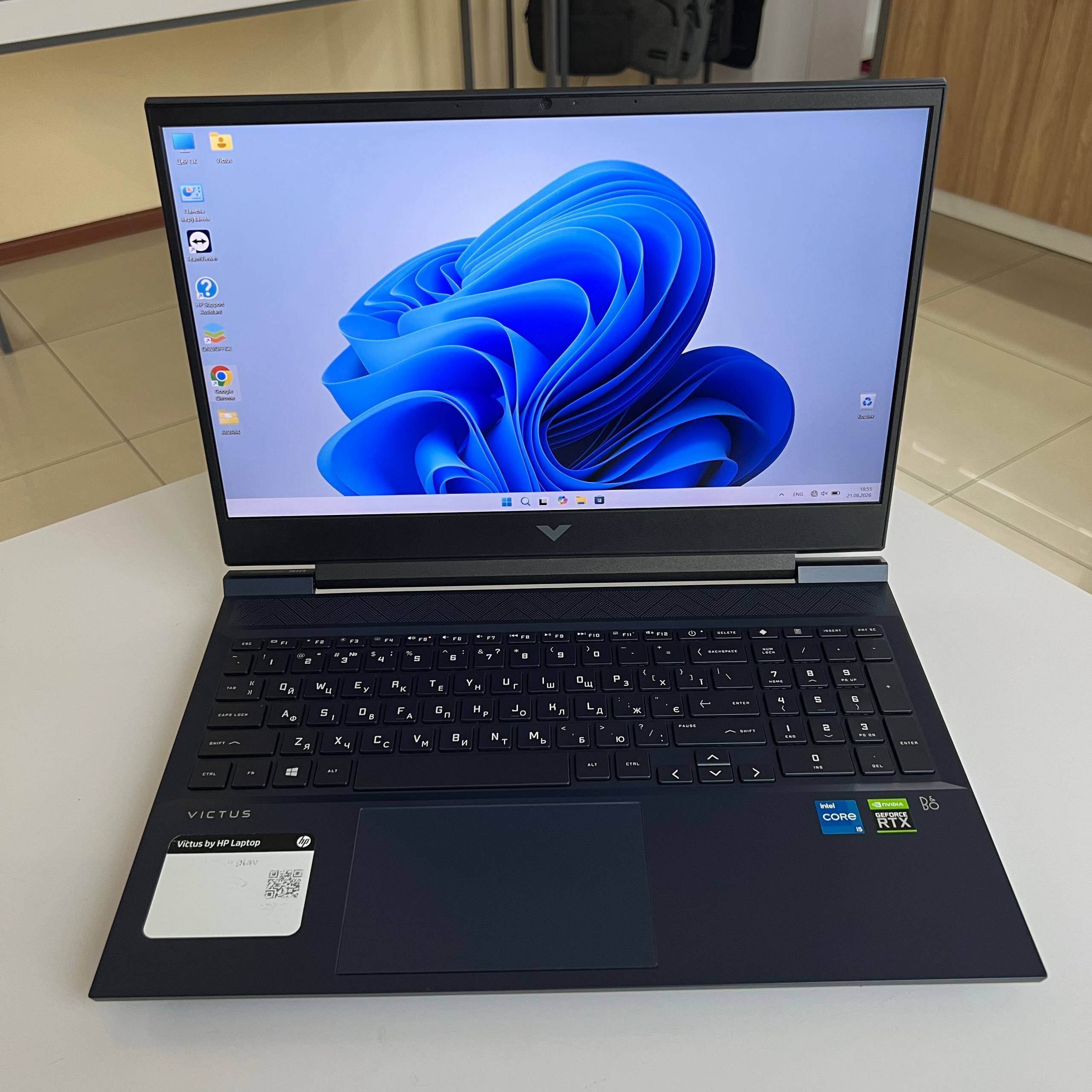 HP Victus 16 Core i5-11400H/RTX3050 4Gb/16Gb/512Gb SSD/Win11 (вживаний)