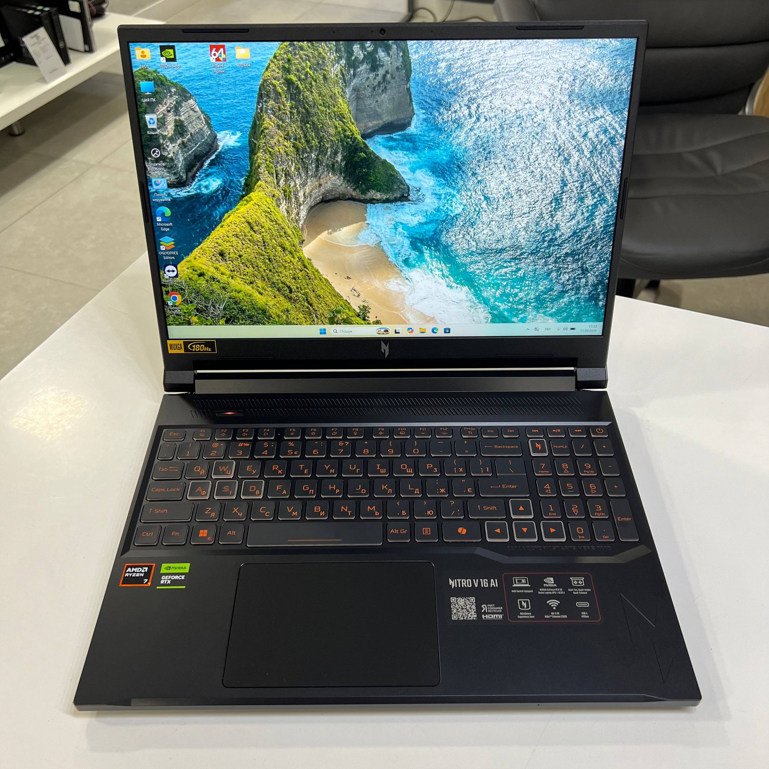 Acer Nitro V 16 AI Ryzen 7 260/RTX5070 8Gb/16Gb/1Tb SSD/Win11 (вживаний)