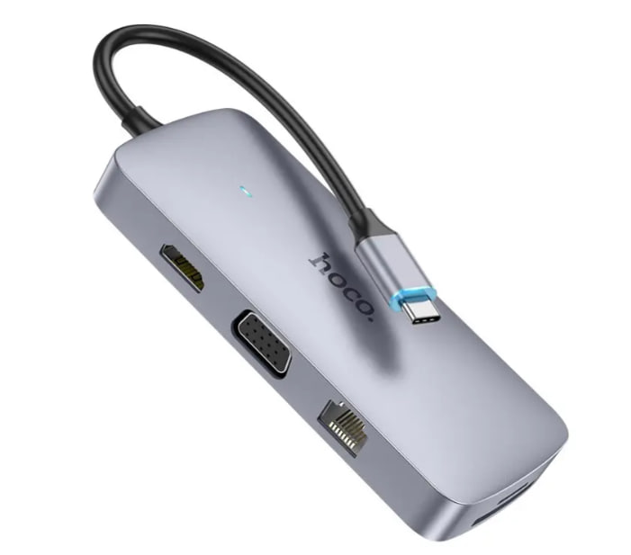 Мультиадаптер хаб Hoco HB33 Type-C 10-in-1