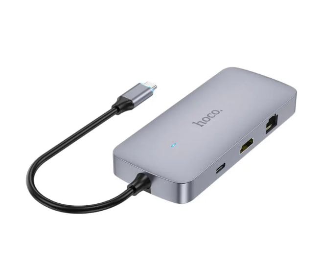 Мультиадаптер хаб Hoco HB32 Type-C 8-in-1