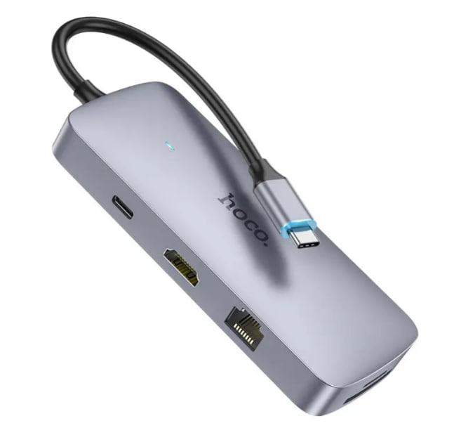 Мультиадаптер хаб Hoco HB32 Type-C 8-in-1