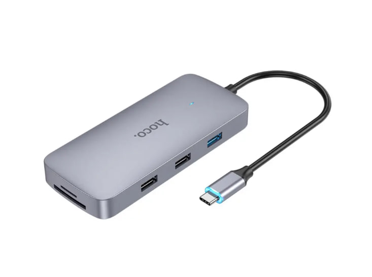 Мультиадаптер хаб Hoco HB32 Type-C 8-in-1