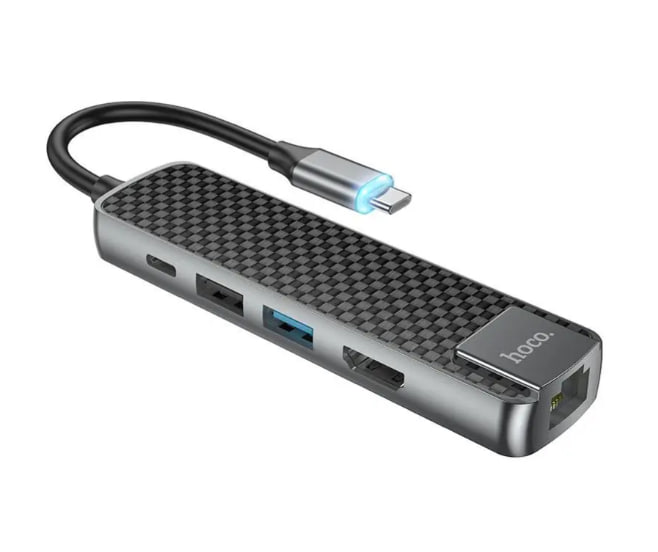 Мультиадаптер хаб Hoco HB23 Type-C 5-in-1