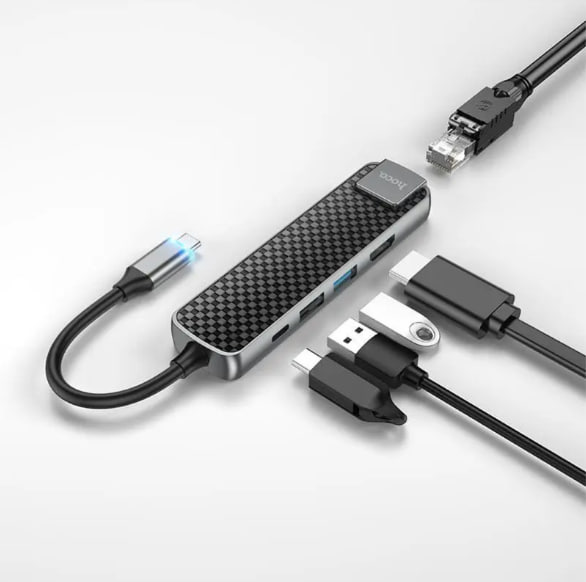 Мультиадаптер хаб Hoco HB23 Type-C 5-in-1