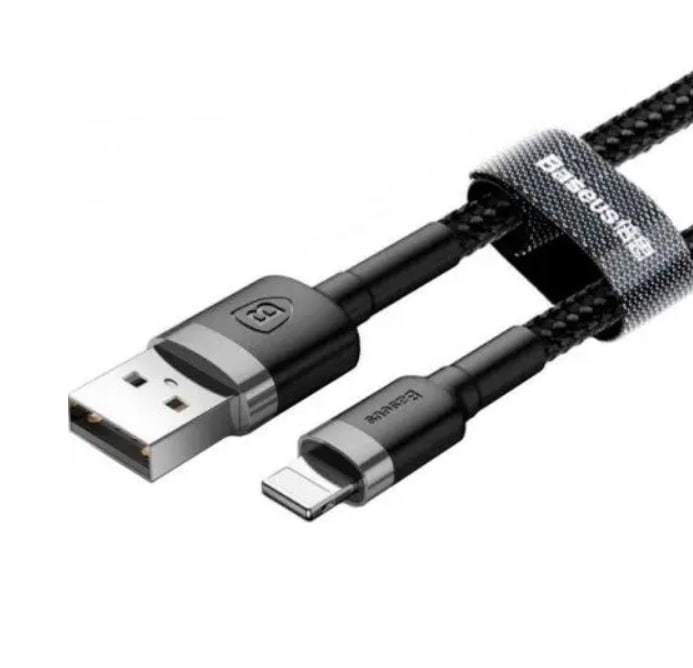 Кабель Baseus Cafule Cable USB For Lightning 2.4A 1m Gray/Black