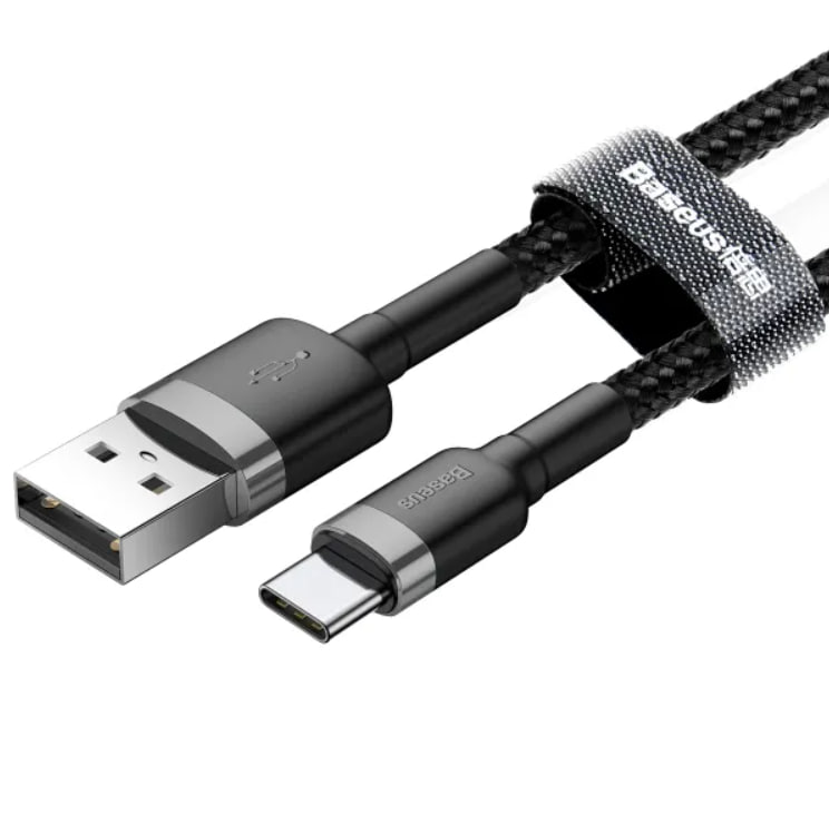 Кабель Baseus Cafule Cable USB For Type-C 3A 1m Gray/Black