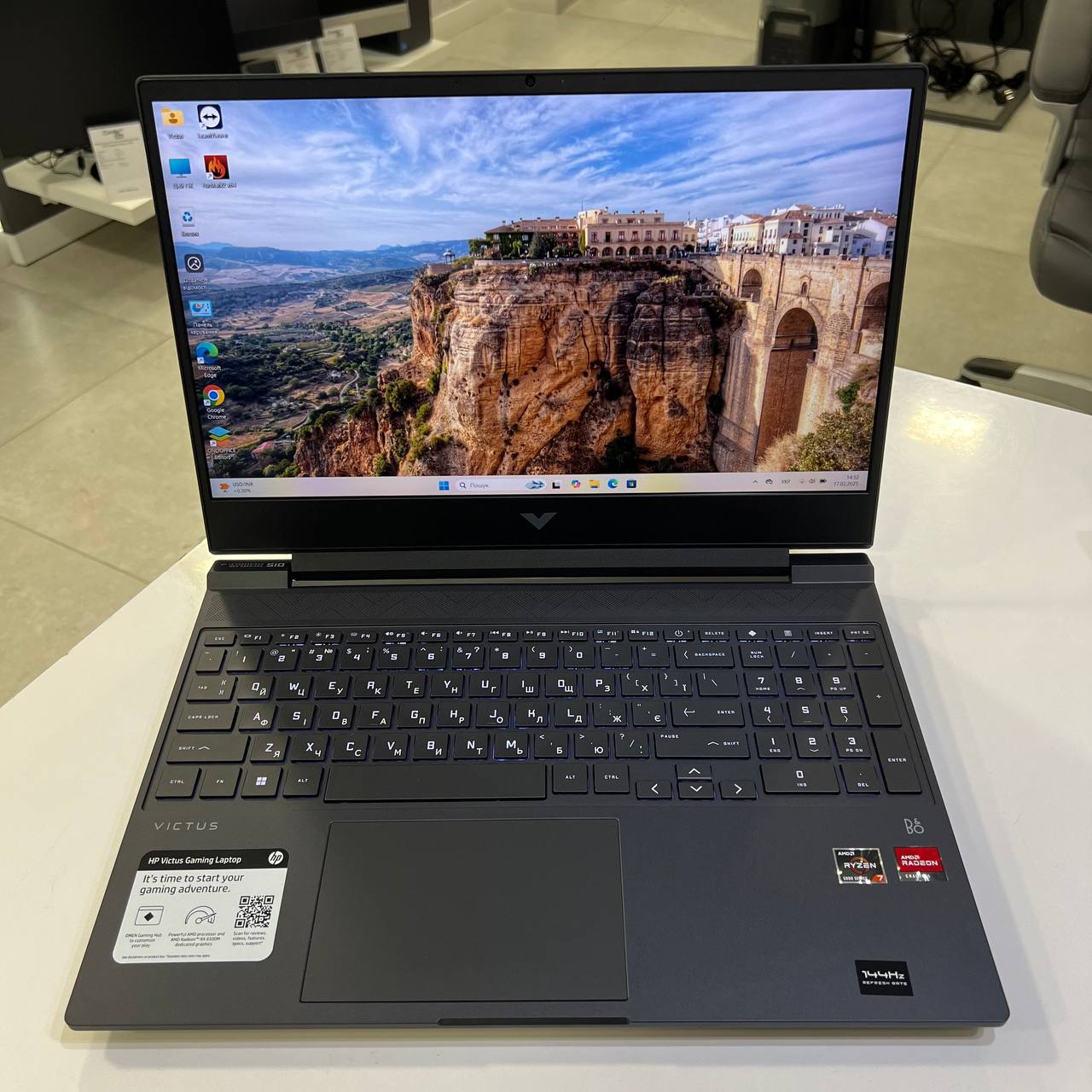 HP Victus 15 Ryzen 7 5800H/RX6500M 4Gb/16Gb/512Gb SSD/Win11 (вживаний)