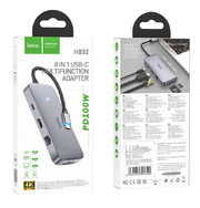 Мультиадаптер хаб Hoco HB32 Type-C 8-in-1