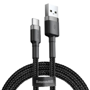 Кабель Baseus Cafule Cable USB For Type-C 3A 1m Gray/Black